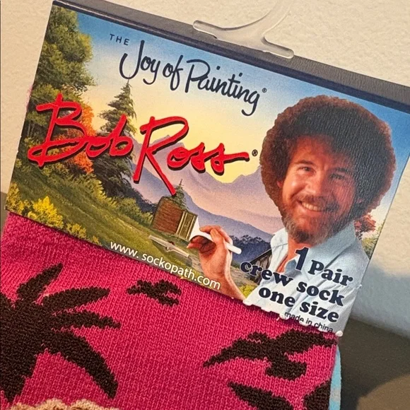 Bob Ross Socks Joy of Painting NWT Unisex - Picture 4 of 10